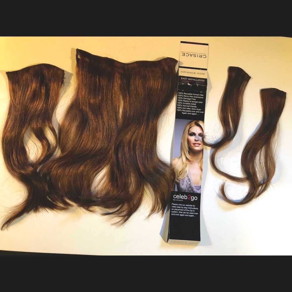 Crisace 💯 % Human Remy Clip On Hair Extensions